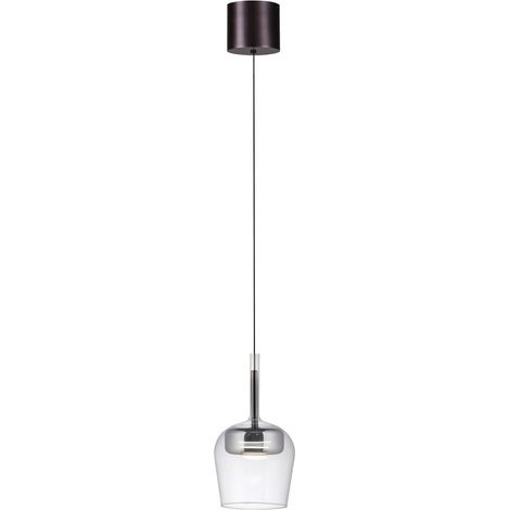 Lampada sospensione moderna cromo vetro LED 9W CCT (1/5)