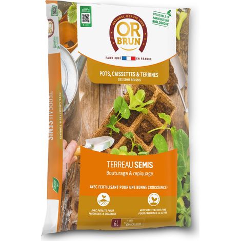 Or Brun Terreau Semis - Améliore Le Drainage - 6L (1/5)