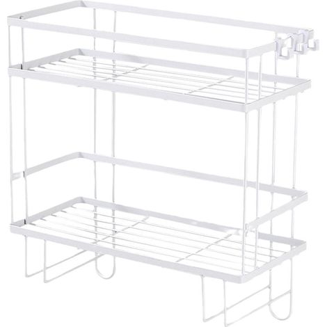 Etagère Pour Réservoir De Chasse D Eau - En Fer Blanc - 33x32x16 Cm - Installation Sans Perçage - Pour Salle De Bains - 1 Pièce (1/5)