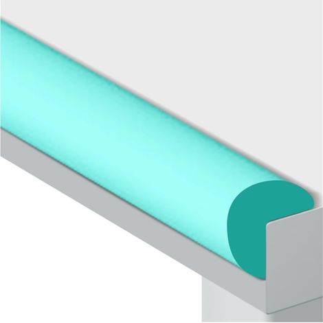 Bandes de sécurité en mousse auto-adhésives, protection d'angle en forme de L, anti-collision pour enfants, adaptées aux tables, chaises, bancs, TV, meubles et lits (Couleur : Vert clair) (1/5)