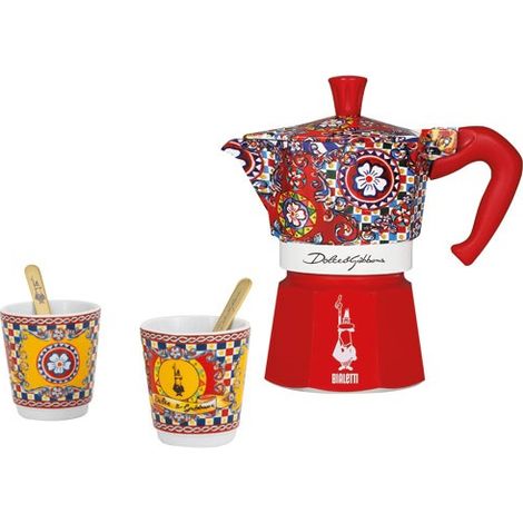 Set Cafetiere Moka Express 2t + 2 Tasses + 2 Cuilleres Dolce & Gabbana - Bialetti France Sarl (1/3)