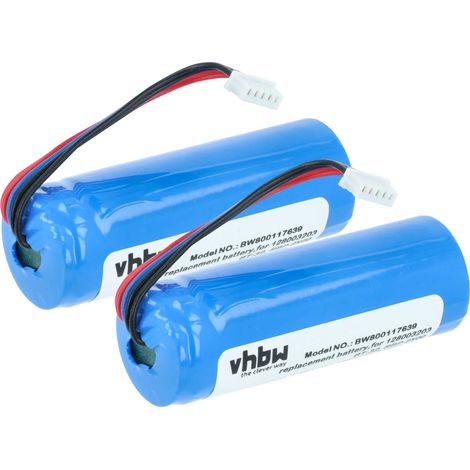 vhbw 2x Akku Ersatz für Datalogic BT-32, 128003203, RBP-2X00 für Barcodescanner POS (1600 mAh, 3,7 V, Li-Ion)