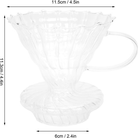 Filtre à café conique en verre pour cafetière à piston, accessoires pour machine à café, usage domestique ou professionnel (1/5)