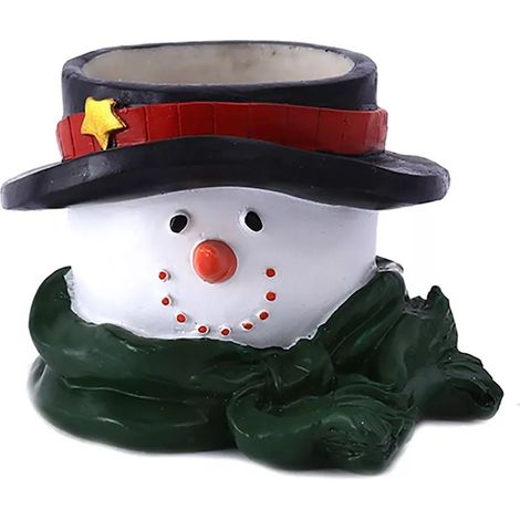 Schneemann-Kerzenhalter, realistischer Duftkerzenfuß, festliche Weihnachts- und Neujahrsdekoration (1/5)