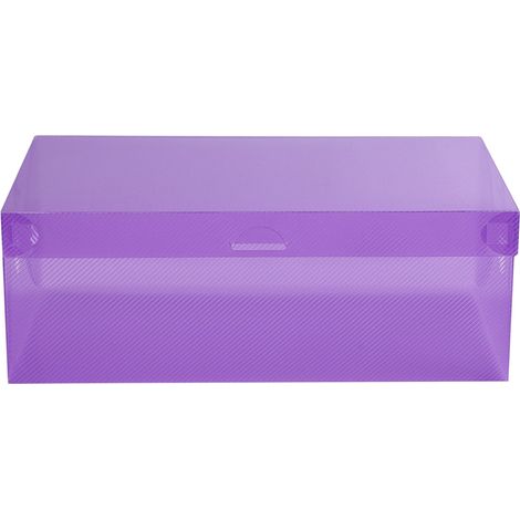 Boite A Chaussures - Transparente - Plastique Epais - Pliable - Empilable - Pour Rangement Dans Armoire - 28 x 18 x 9,5 cm - 1 Unite (1/4)