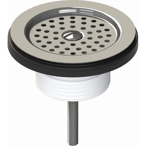 Desagüe Ø70 con salida 1"1/4 y tornillo 70 mm L.B. PLAST D518  Acero