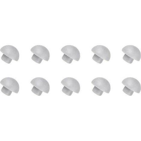 Lot de 10 tampons universels pour abattant de WC - Blanc - Réduisent les écarts sonores - Convient pour les familles, les hôtels et les hôpitaux (1/4)