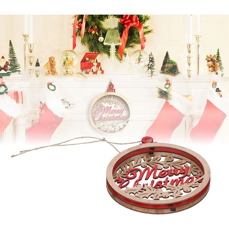 Ampoule décorative 3D en bois, grande taille, pour Noël, décoration intérieure, édition Joyeux Noël (1/5)