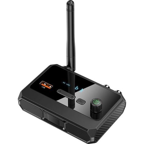 Récepteur Bluetooth 5.3 pour chaîne hi-fi domestique, faible latence optique et audio HD. Adaptateur Bluetooth vers RCA pour enceintes filaires et systèmes stéréo de streaming audio domestique. Compat (1/5)