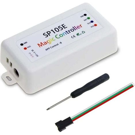 Magic Dream Bluetooth-Funk-LED-Lichtsteuerung, Farbe, iOS, Android, DC 5–24 V, ideal für adressierbare LED-Streifen-Pixelmodule WS2811, WS2812B, WS2801 und SK6812