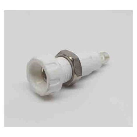 Fiche banane RS PRO Blanc Femelle 10A 50V
