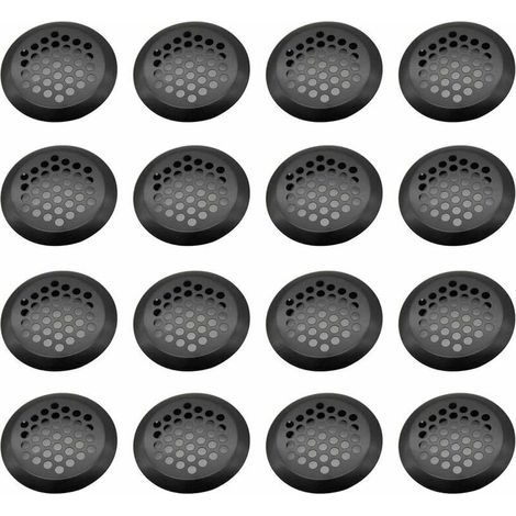 Grille Ventilation Inox Ronde, 16 Pièces Maille Trou D'aération, Acier Inoxydable Grille D'aération Trou, Grille D'évacuation Ventilation, pour Armoire Cuisine, Meubles, Armoire à Chaussures(3 (1/4)