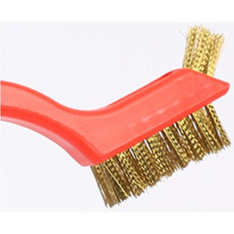 Lot de 3 brosses mini en laiton acier inoxydable et nylon pour decapage nettoyage rouille 17,5 cm (1/5)