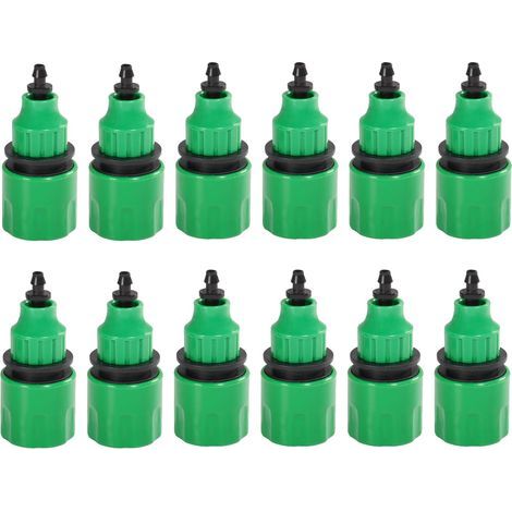 Lot de 12 raccords de tuyau en plastique 4/7 et 8/11, raccord rapide pour tuyau d'arrosage en plastique (1/5)