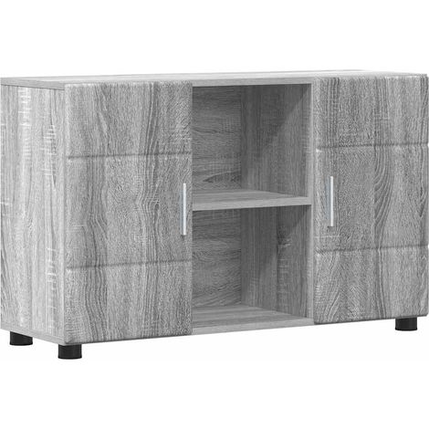 Sideboard with Shelf FLORIN Grey Sonoma 88.5 x 30.5 x 55.5 cm vidaXL