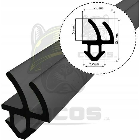 Junta para ventanas de PVC S-1388 NEGRO 1m (1/5)