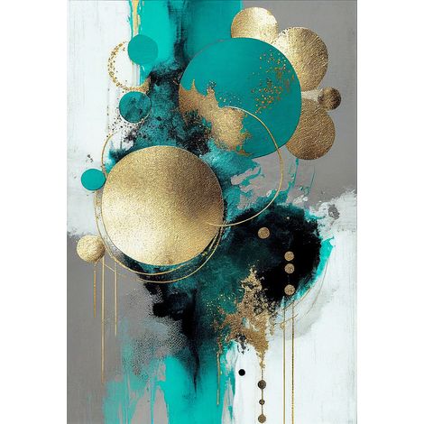 Papier peint panoramique - Ronds Design - 130 cm x 190 cm (1/2)