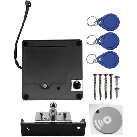 Armoire avec serrure électronique RFID dissimulée, serrure de porte de tiroir sans clé, armoire de rangement à activation par capteur (1/5)