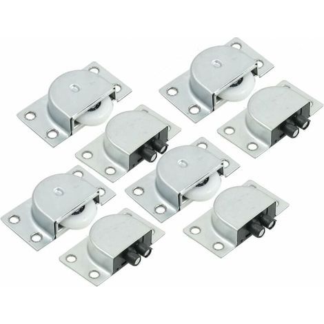 sourcingmap 4paires Ensemble de roulette Porte coulissante placard armoire roues meubles Rouleau 2,3cm Dia (1/2)