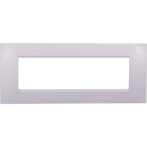 Plaque compatibles Bticino Livinglight 7 modules plastique carré couleur blanc