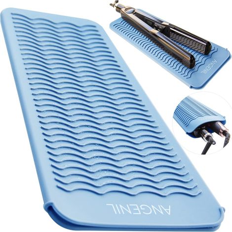Pochette en Silicone Résistant à la Chaleur Pour Lisseurs à Cheveux en Céramique de Titane Fer Plat, Bigoudi, Pinces à Baguette en Fer à Friser, Beach Waves Cadeaux Pour Femmes (1/5)