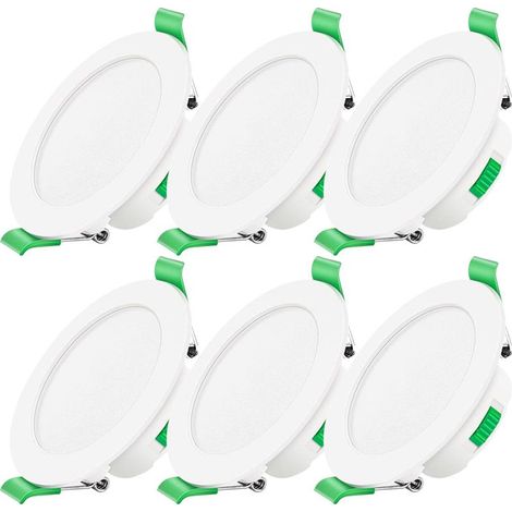 Spot LED encastrable dimmable 230V 7W – Étanche IP44 – Luminosité réglable – Lot de 6 – Pour salle de bain et salon (1/4)
