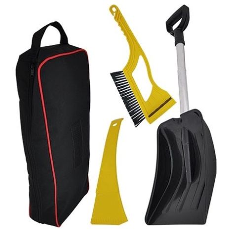 Kit voiture 3 piA ces pour l&39urgence de la neige et de la glace avec sac de grattoir A  brosse et pelle pliante