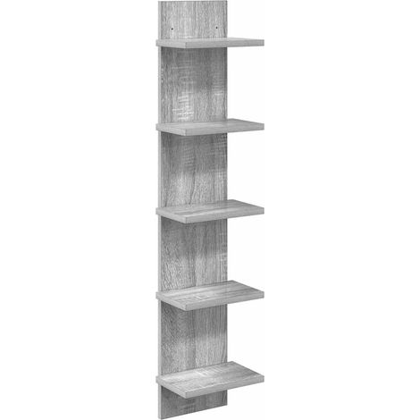 Maison Exclusive - Wandregal Sonoma-Grau 22 x 15 x 100 cm Holzwer (1/5)