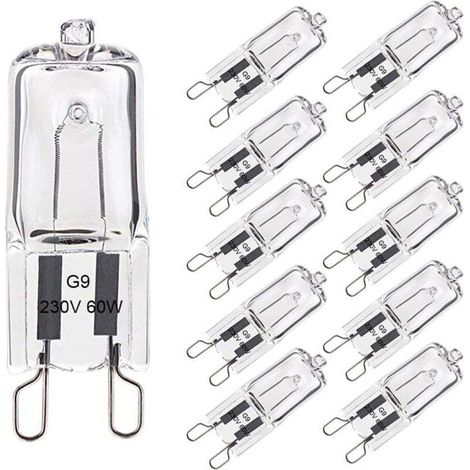 Ampoule Halogène G9 60W Blanc Chaud 2800K 680LM 230V Dimmable Halogène Capsule Ampoule Filament Lot de 10-RAPANDA (1/4)