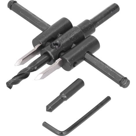 Kit de scie cloche réglable pour bois, foret à trous ronds, outil de bricolage pour le travail du bois, 30-120 mm (1/5)