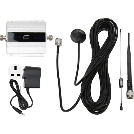 Amplificateur de signal mobile haut débit pour téléphone CDMA 210MHz 3G, gain élevé, prise UK 100-240V, couleur argent. (1/5)