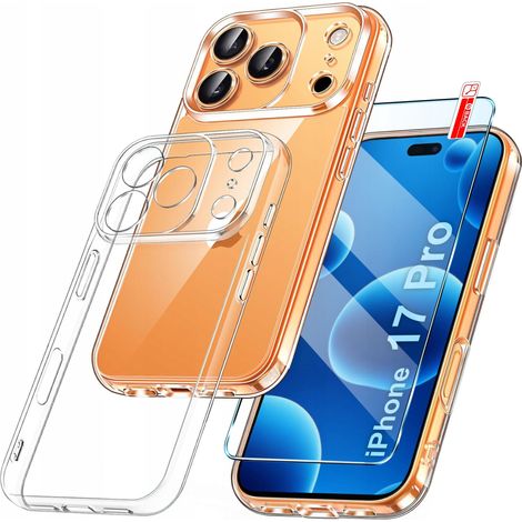 Coque pour iPhone 17 Pro - Coque transparente renforcée 2 mm + verre 9H (1/5)