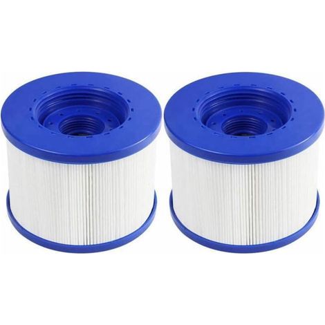 2er Set Spa-Filterkartuschen zum Einschrauben, Einschraubfilter für aufblasbare Spas, 60 mm Gewinde, Ersatzfilterkartusche für Cosy Spa, Clever Spa und mehr, 105 82 mm (1/4)