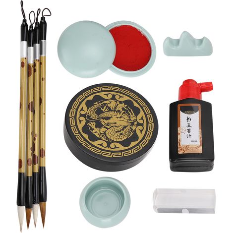 Kit de calligraphie au pinceau réutilisable pour débutants étudiants, version pratique avec brosses. (1/5)