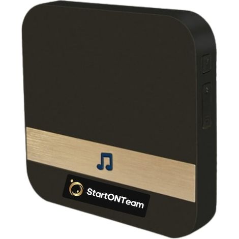 Sonnette intérieure, interphone vidéo WiFi, 52 mélodies, noir (1/5)