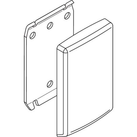 HEWI 802.50.00390 92 Plaque de montage avec couvercle (1/2)