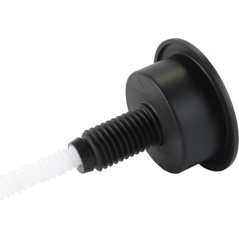 Bouton De Chasse d'eau Double pour Toilettes Modèle 49, Bouton Poussoir en Plastique ABS, Compatible avec Les Réservoirs Standard De 38 À 42 Mm, Noir (1/5)