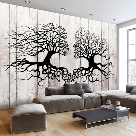 Papier peint un baiser d'arbres - 150 x 105 cm (1/4)