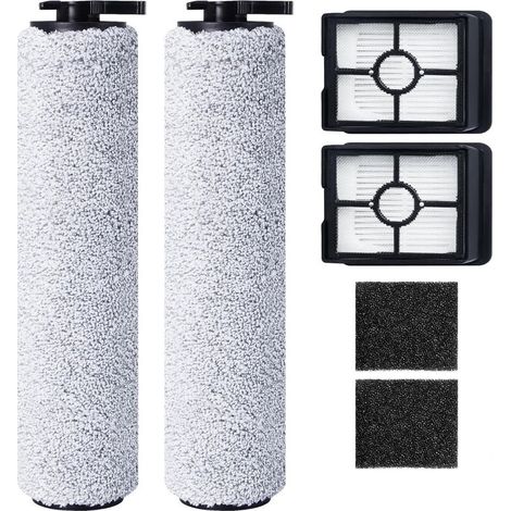 Rouleau de brosse de rechange et filtre HEPA pour BISSELL CrossWave HF3 Aspirateur Balai Laveur Sans Fil (3649A), 2 rouleaux de brosse + 2 filtres HEPA + 2 éponges filtrantes (1/5)