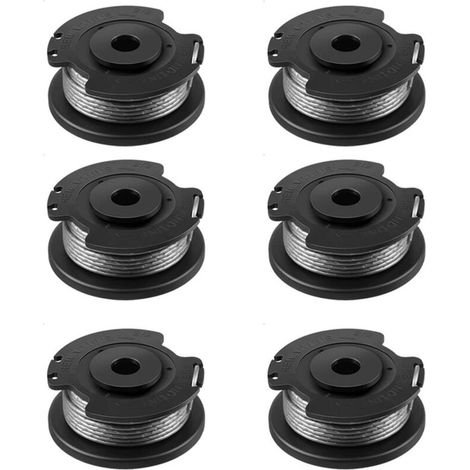 Ersatzspule für Bosch ART 23 SL/ART 26 SL/ART 2300/ART 23-28/ART EASY (F016800569/F016800385) für Bosch Rasenmäher mit 1 Kappe (F016F04557), 6 Stück, TONCHEAN