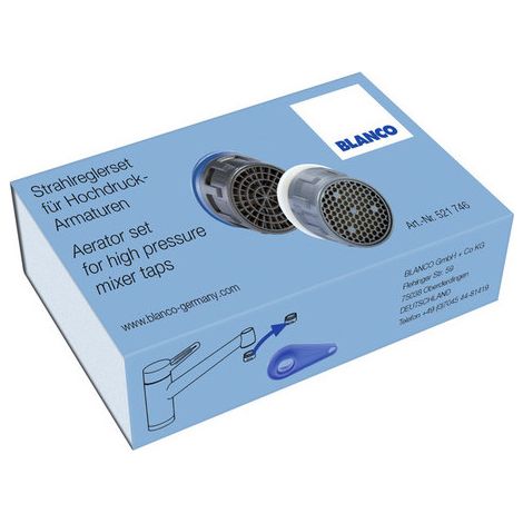 Blanco 521746 Kit regulateur de Jet Clair et de Perles pour robinetterie Haute Pression Perlator, Plastique