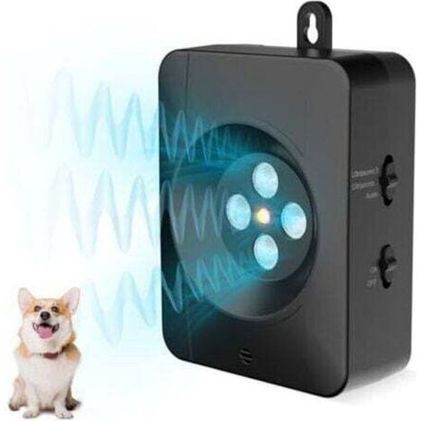 Anti Aboiement Chien, 55Ft Anti Aboiement Chien Ultrason, 3 Modes Solutions Anti-aboiement pour Chiens Intérieur Extérieur Rechargeable Boitier Anti Aboiement Petits Grands Voisins Ultrason Chien (1/5)