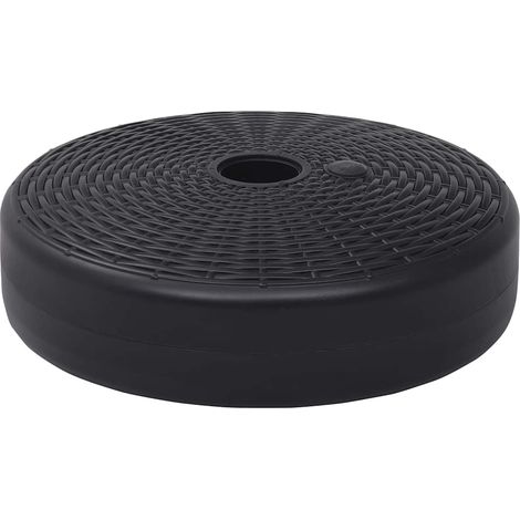 Maison Exclusive - Base per Ombrellone Riempibile con Sabbia/Acqua 24L Nera (1/5)
