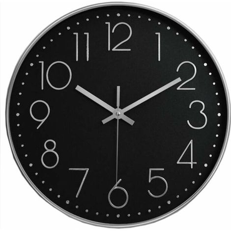 royaluxe - Horloge murale numérique de 30,5 cm, grande horloge murale à quartz silencieuse sans tic-tac, grande horloge murale pour cuisine, maison, salon, chambre, école, bureau, facile à lire et ali (1/5)