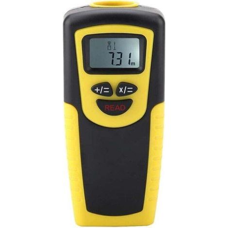 Digital ultrasonic laser rangefinder 0.5 to 18 m with detector, precise measurement of distance, area and volume for work and DIY (1/4)