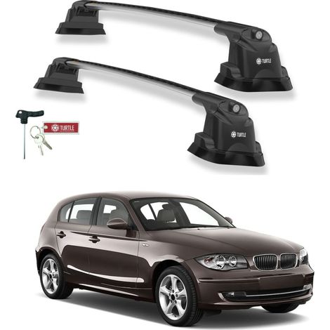 TURTLE kompatibel mit Bmw 1-Series (E81) 2007-2011 Dachträger Air3 Grau (1/5)