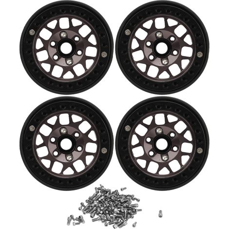 4-teilige 1,9-Zoll-Universal-RC-Felgen aus Aluminiumlegierung für SCX10, SCX10 II und Titanium Crawler - Beadlock-Felgen (1/5)
