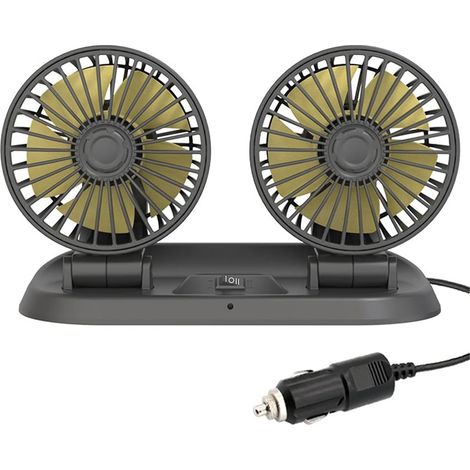 Asudaro Ventilateur voiture électrique USB 12V/24V Rotation à 360 (1/5)