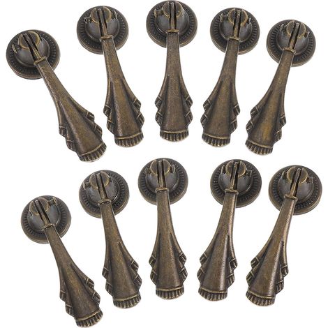 Poignées de tiroir salle bain style vintage YARNOW (lot 10) avec (1/5)