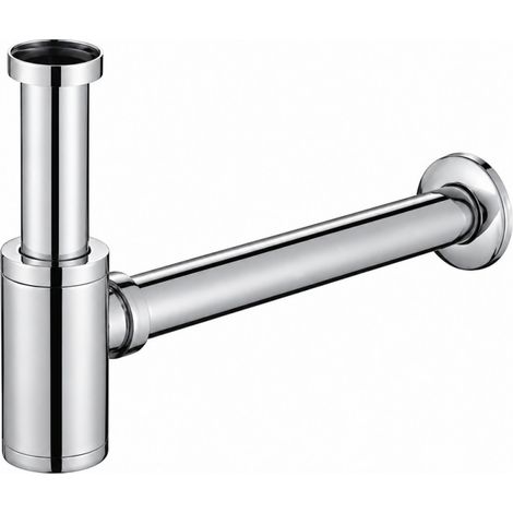 Sifone per lavabo di design in ottone cromato